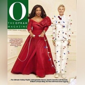 2009 O Magazine Ellen Degeneres & Oprah Winfrey Christmas Holiday December